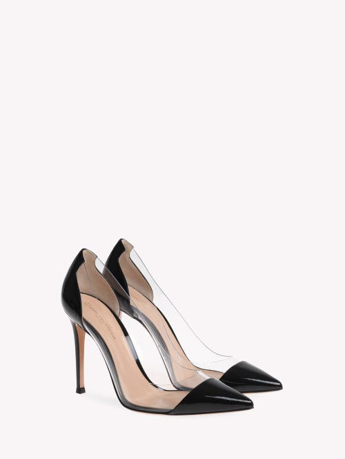 Gianvito Rossi Plexi Pump Patent Leather Transparent Panels In Multi
