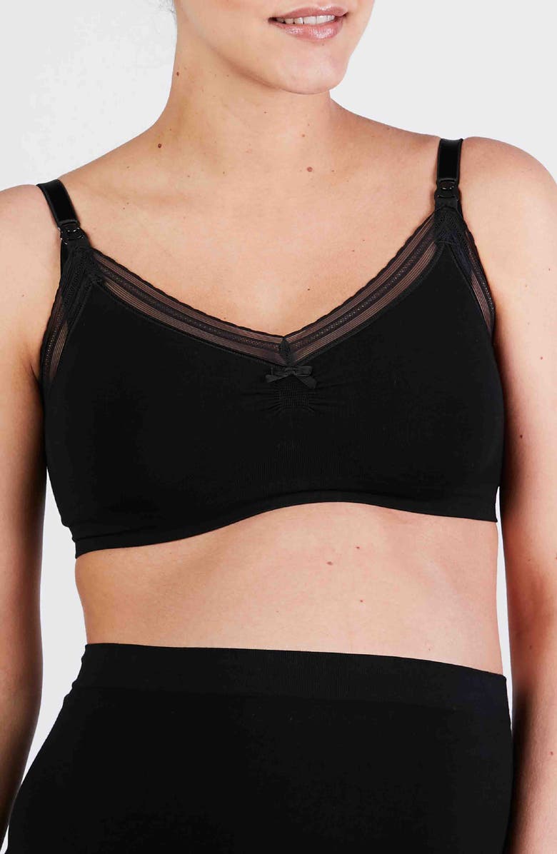 Cache Coeur Milk Maternity and nursing seamless bra, Alternate, color, Black