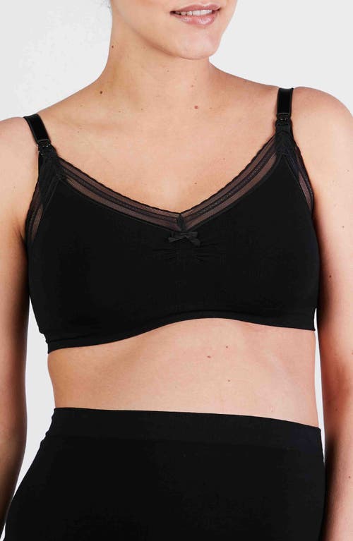 Cache Coeur Milk Maternity And Nursing Seamless Bra In Black