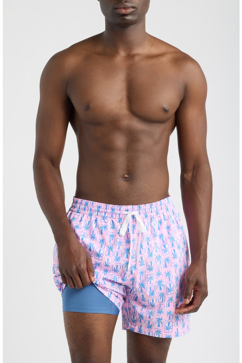 The Miami Mosaic 5.5-Inch Swim Trunks, Alternate, color, BRIGHT PINK