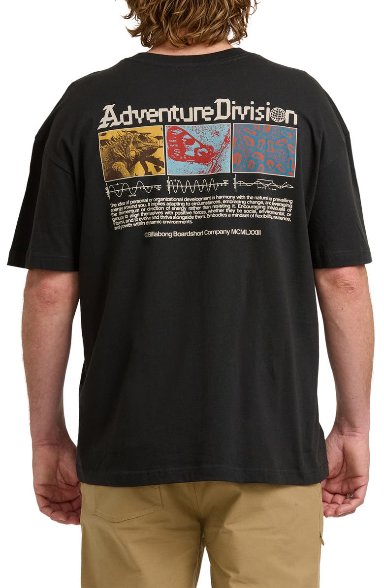 Billabong Evolve Adventure Division Organic Cotton Graphic T-Shirt, Alternate, color, Washed Black