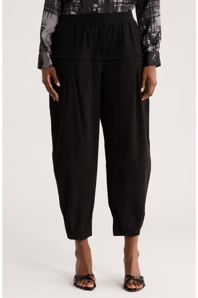 Corduroy Cargo Pants, Main, color, BLACK