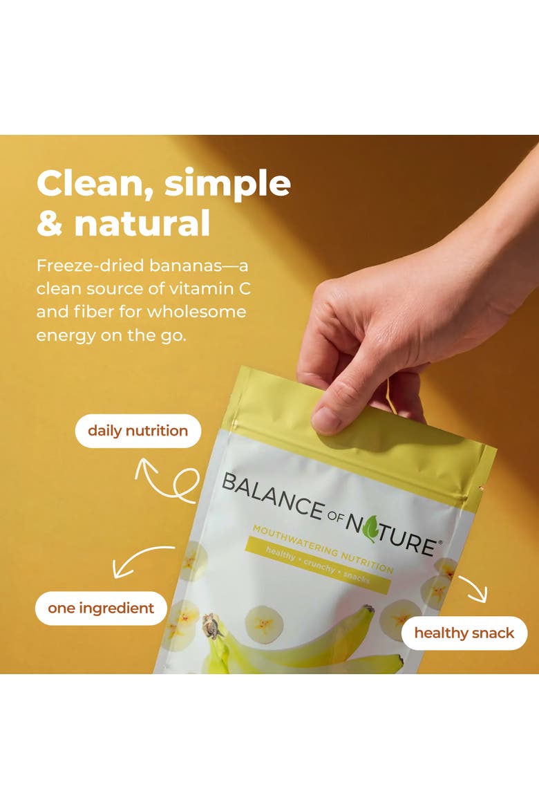 Freeze Dried Banana Slices Real Fruit Snack Five Pack, Alternate, color, None
