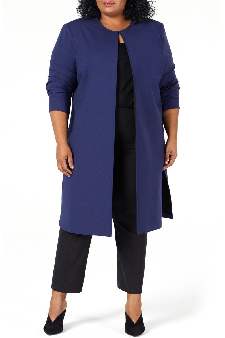 Wool Blend Coat, Main, color, NAVY