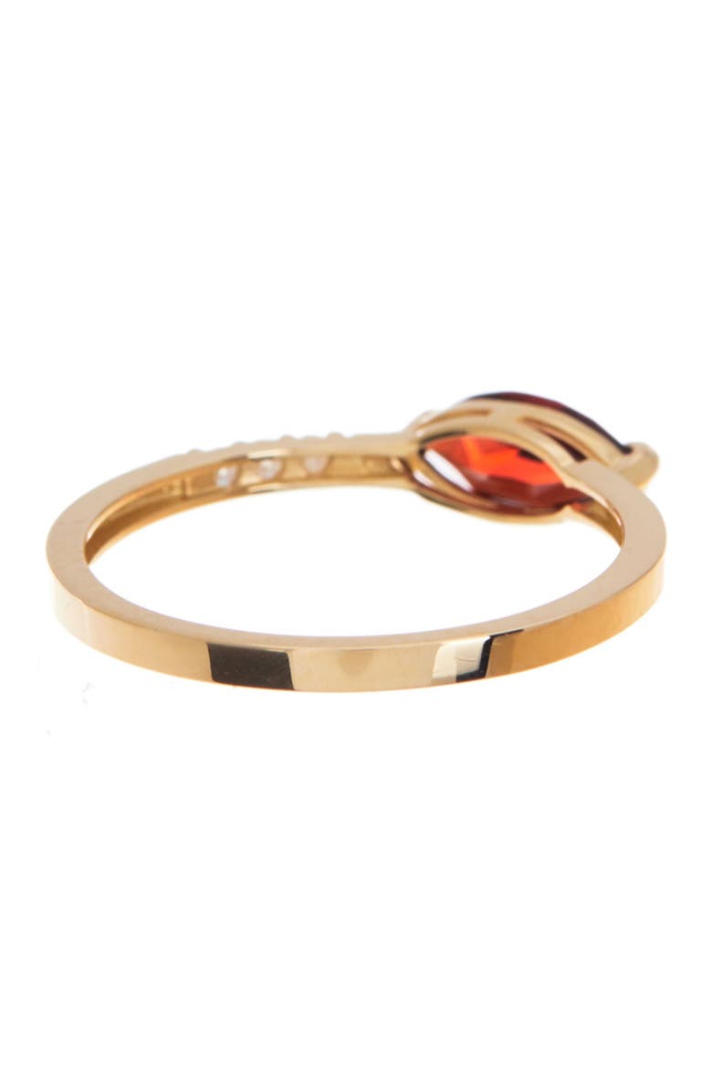 PAIGE NOVICK 18k Yellow Gold Marquise Garnet Stone & Diamond Pave Ring, Alternate, color, 