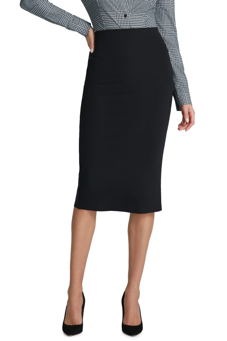 Neoprene Ceo Midi Skirt, Main, color, BLACK