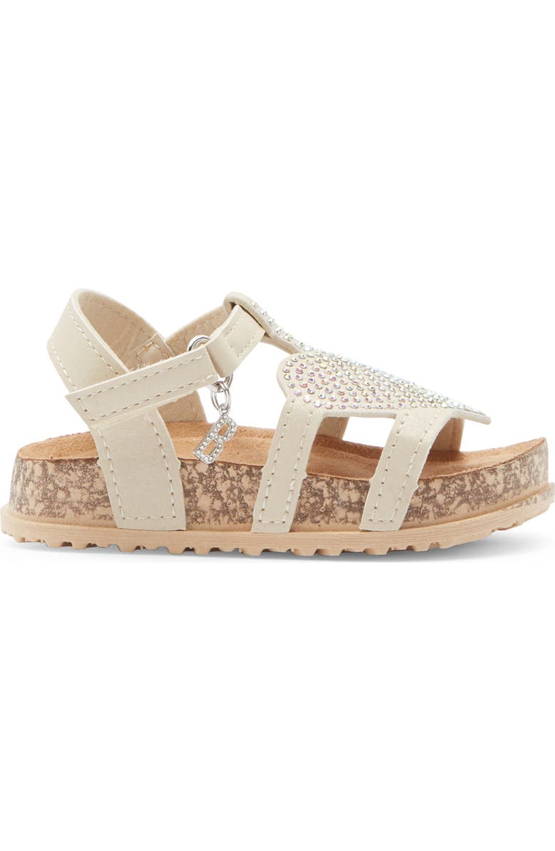 bebe Rhinestone Embellished Sandal, Alternate, color, Tan