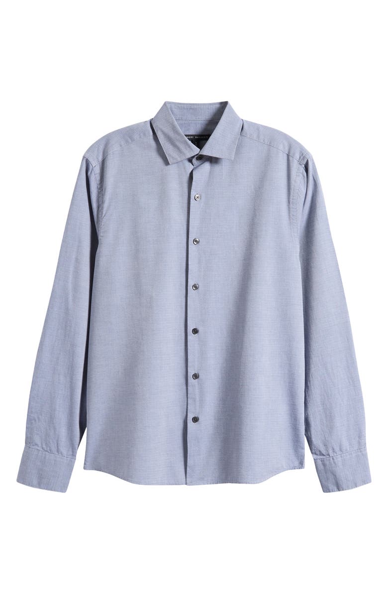 Robert Barakett Zigler Two Tone Cotton Jacquard Twill Button-Up Shirt, Alternate, color, Grey