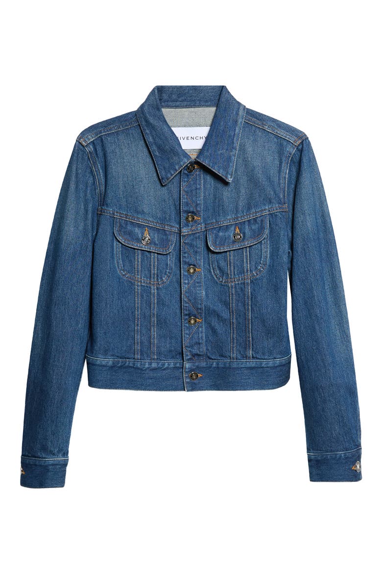 Regular Fit Cotton Denim Jacket, Main, color, MEDIUM BLUE