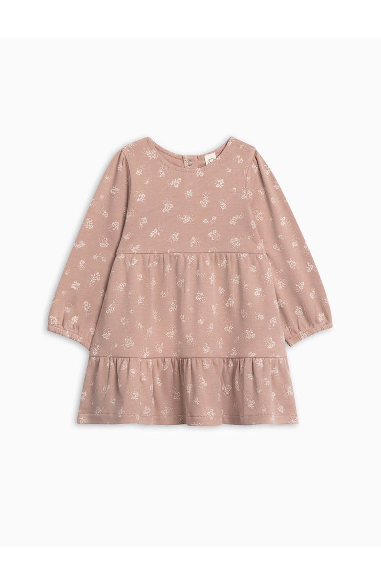 Colored Organics Organic Cotton Sofia Long Sleeve Tiered Dress, Main, color, Ophelia Floral / Mauve
