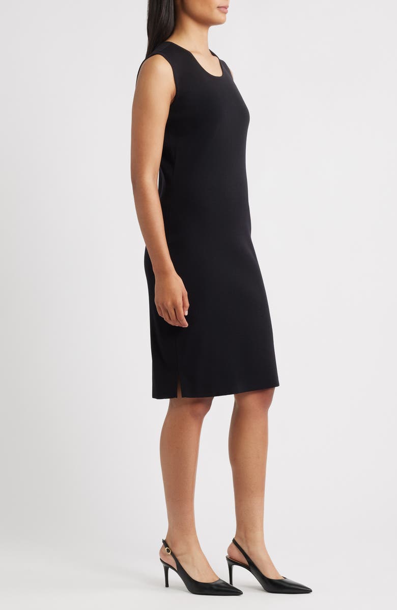 Misook Sleeveless Knit Sheath Dress, Alternate, color, Black