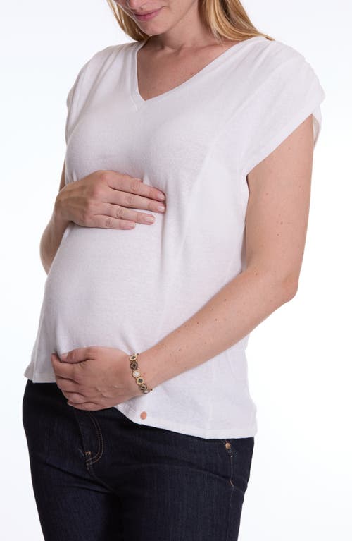 Cache Coeur Lucile Maternity/nursing T-shirt In Natural