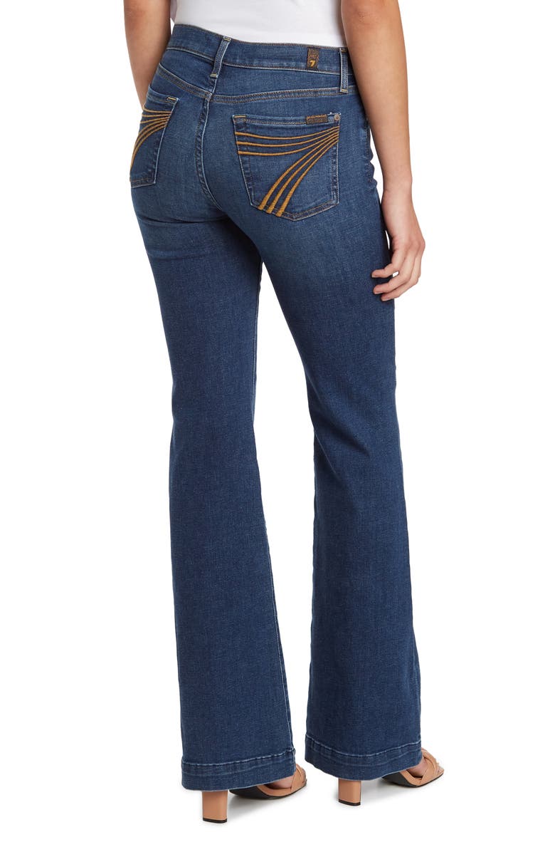 7 For All Mankind Dojo Contrast Denim Flare Denim Jeans, Alternate, color, 