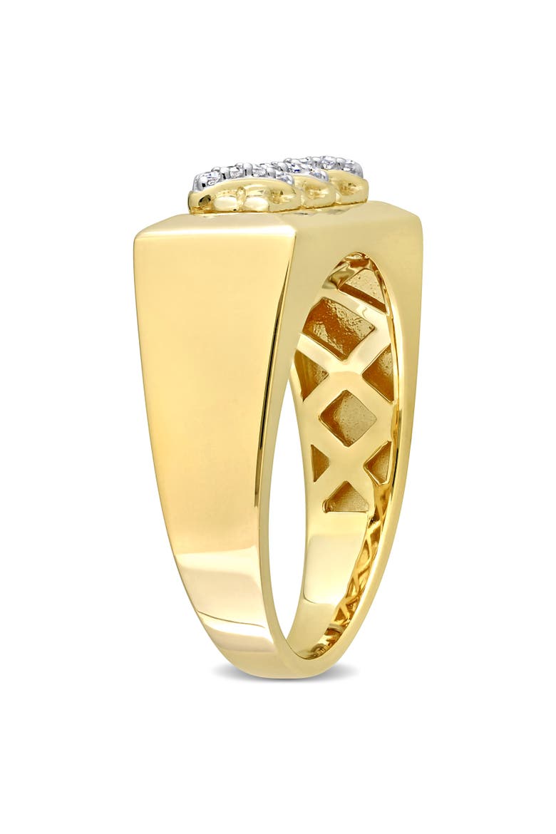 Diamond Triple Crossover Design Ring 14k Gold, Alternate, color, Yellow Gold