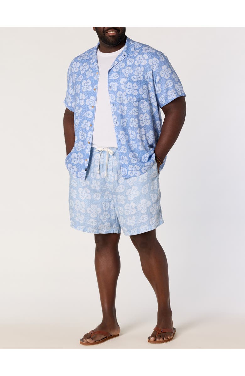 vineyard vines Big & Tall Surfside Pull-On Linen Shorts V2, Alternate, color, Floral Coastline