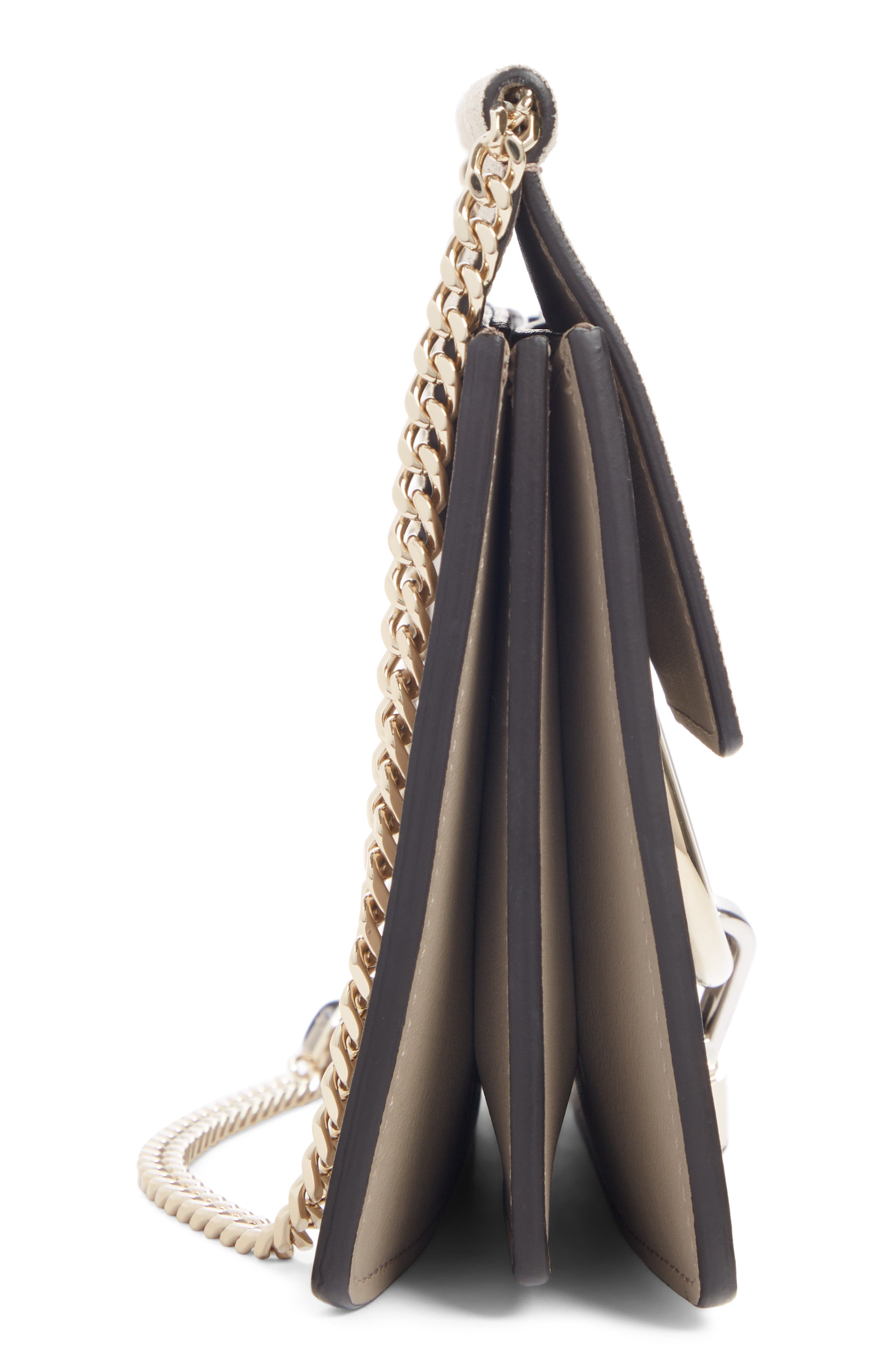 Mini Faye Suede & Leather Crossbody Bag, Alternate, color, MOTTY GREY