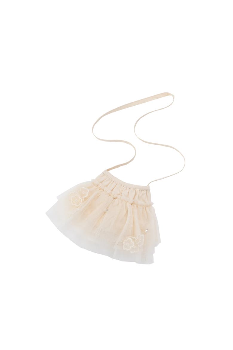 Mirelle Petal Flared Tulle Dress, Alternate, color, Beige