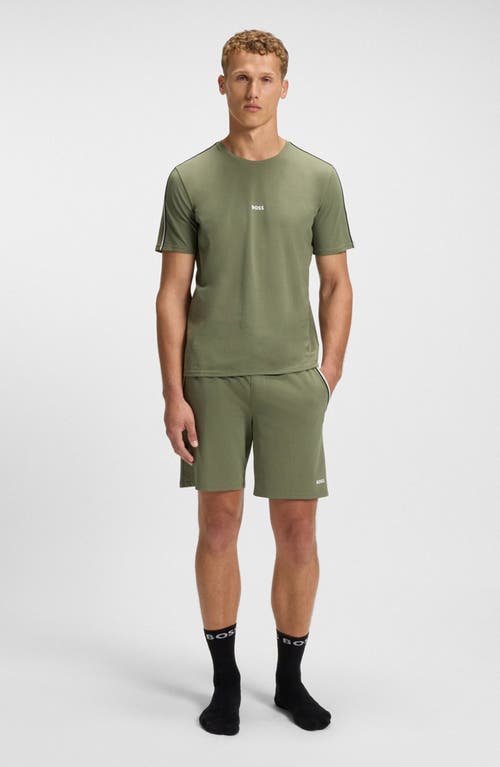 Hugo Boss Boss Unique Stretch Cotton Pajama T-shirt In Green