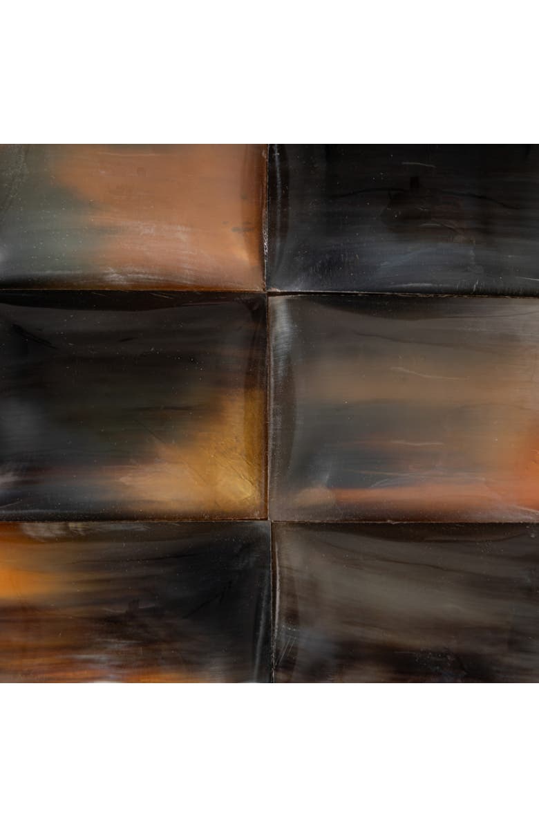 Storied Home Decorative Horn Bubble Storage Box, Black and Brown, Alternate, color, Black