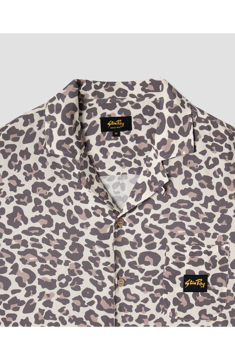STAN RAY Tour Leopard Print Camp Shirt, Alternate, color, Leopard Camo