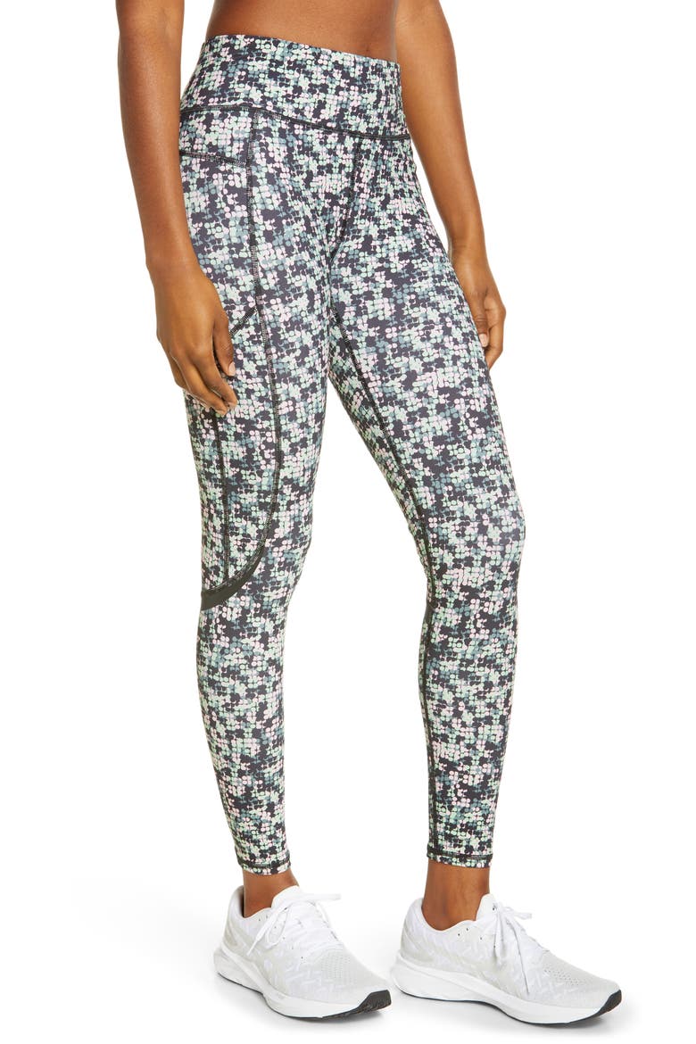 Zero Gravity Pocket 7/8 Running Leggings, Alternate, color, GREEN SB OVERLAY PRINT