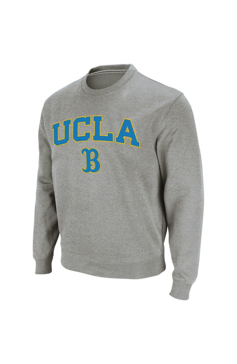 COLOSSEUM Men's Colosseum Heather Gray UCLA Bruins Arch & Logo Crew Neck Sweatshirt, Alternate, color, Heather Gray
