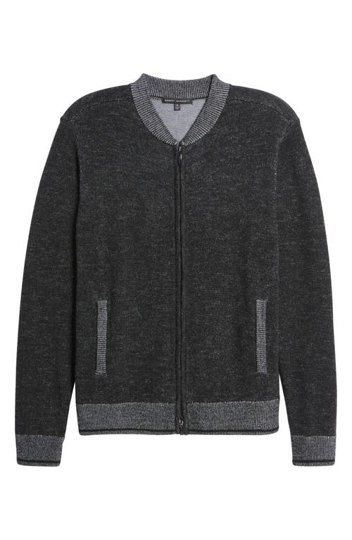 Robert Barakett Vulcan Baseball Sweater Jacket In Black