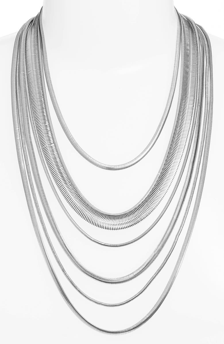 Nordstrom Multistrand Snake Chain Necklace, Main, color, 