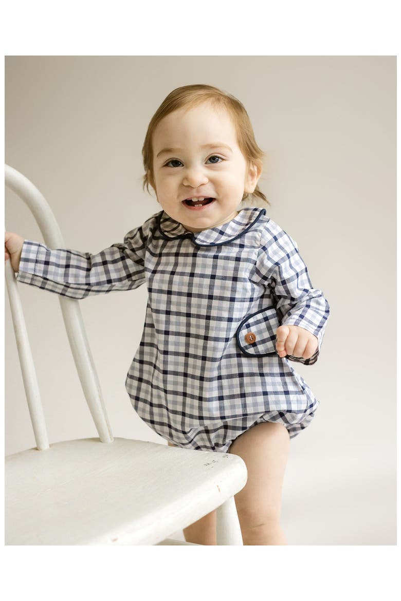Oliver Bubble Romper, Alternate, color, Blue Multi