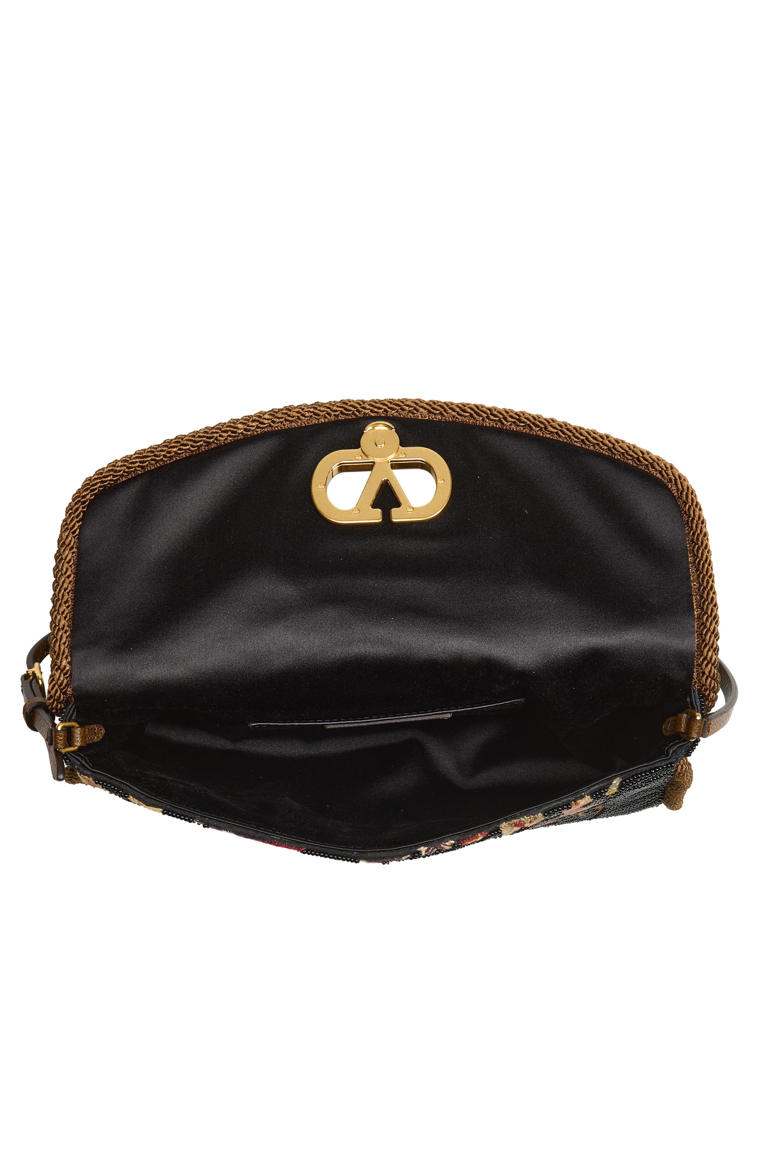 Valentino Garavani Vain Soft Embroidered Top Handle Bag, Alternate, color, Multi Brown