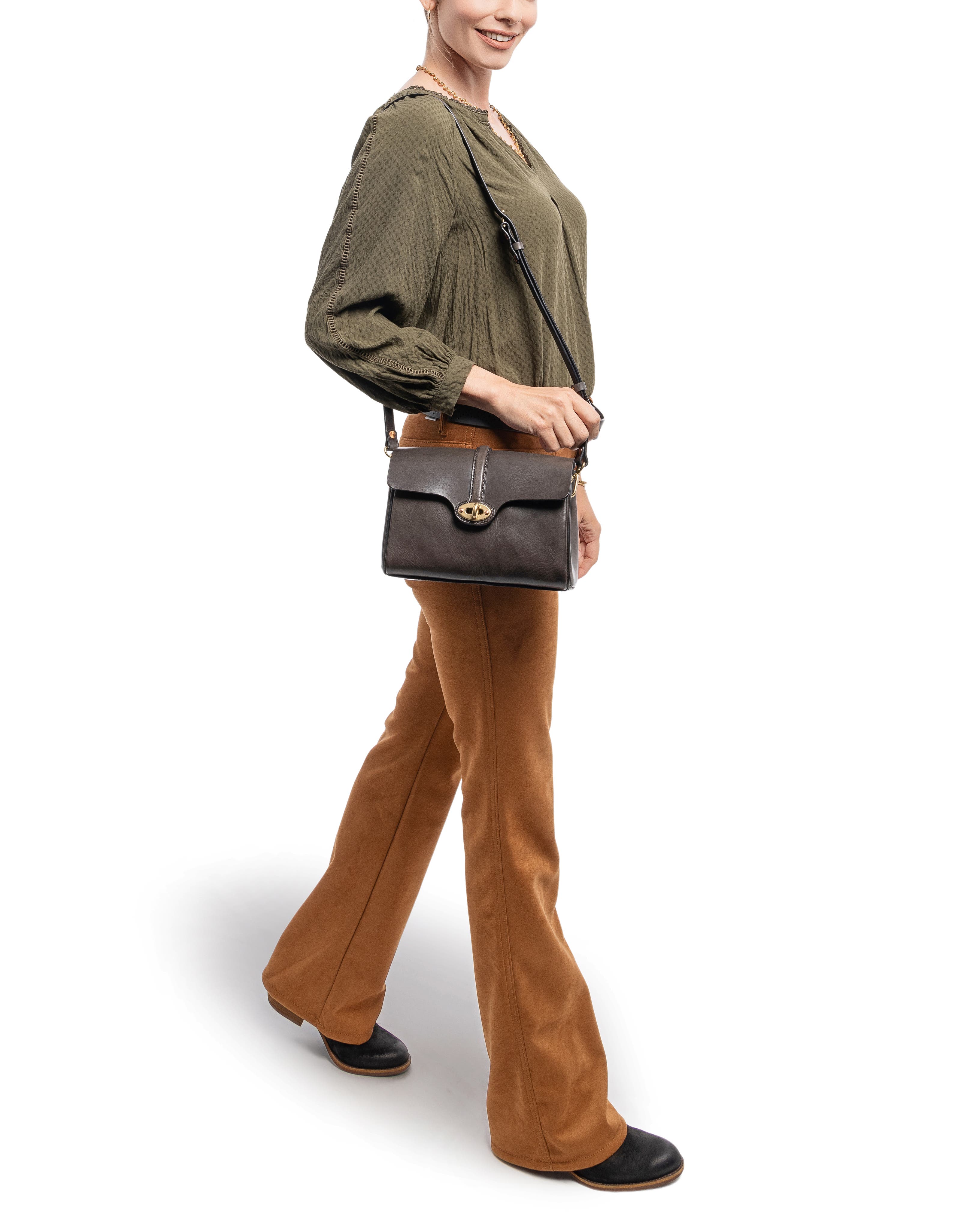 OLD TREND Laurel Genuine Leather Vintage Slim Crossbody, Alternate, color, Grey