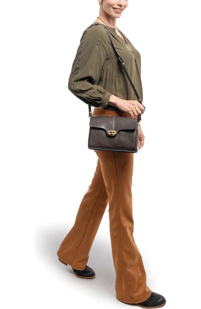 OLD TREND Laurel Genuine Leather Vintage Slim Crossbody, Alternate, color, Grey