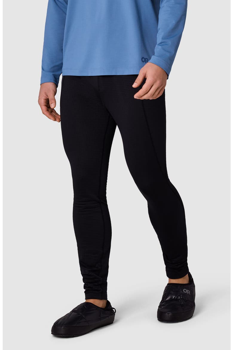 Vigor Grid Performance Fleece Pants, Alternate, color, BLACK