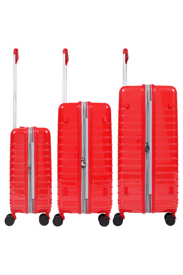 3-Piece Expandable Hardside Spinner Luggage Set 22", 26.5", 31.5", Alternate, color, RED