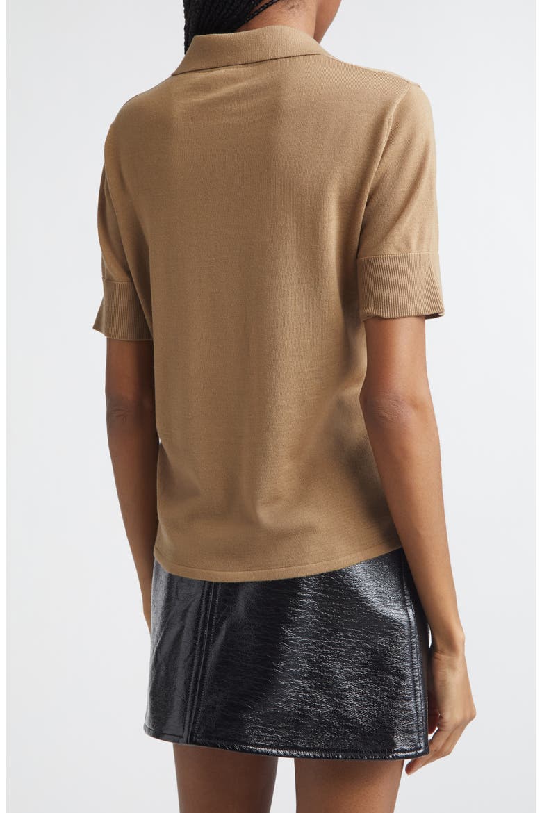 Merino Wool Polo, Alternate, color, SANDY BROWN