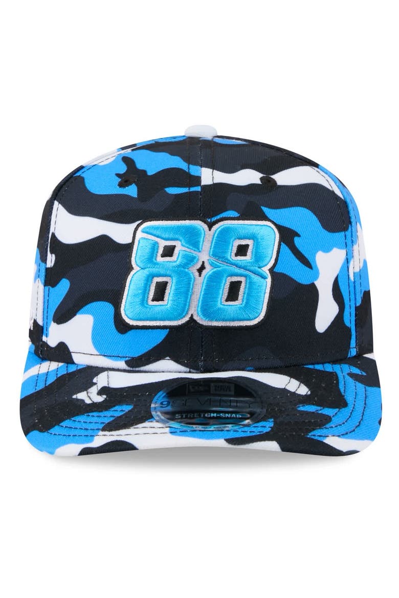 Men's New Era Connor Zilisch  Blue Camo 9SEVENTY Stretch-Snap Hat, Alternate, color, White