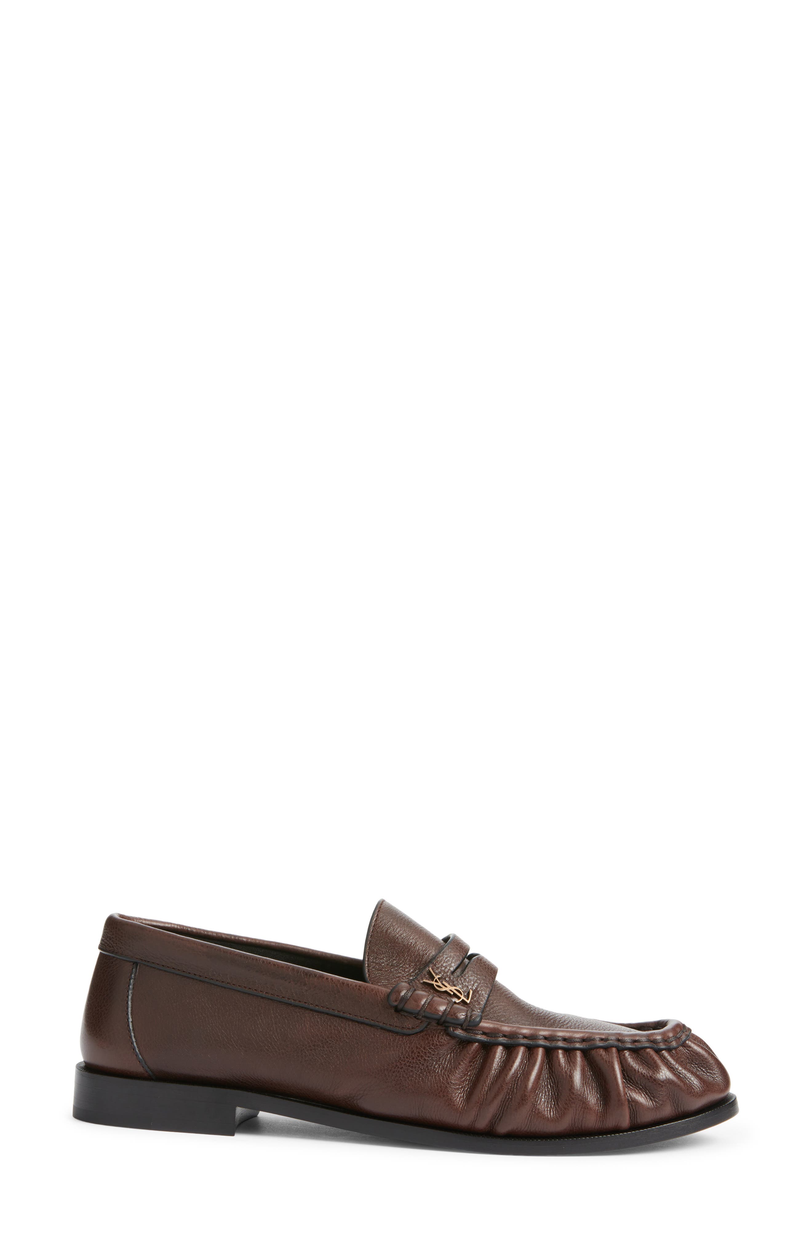 Saint Laurent Le Penny Loafer, Alternate, color, Brown