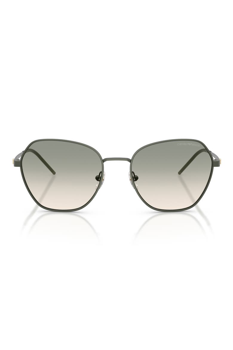 55mm Irregular Sunglasses, Main, color, AGAVE / BROWN GRADIENT GREEN