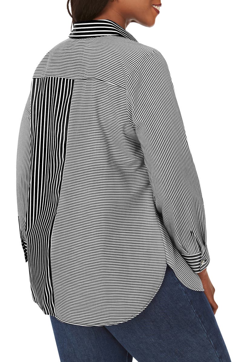 Foxcroft Maven Mix & Match Stripe Button-Up Shirt, Alternate, color,
