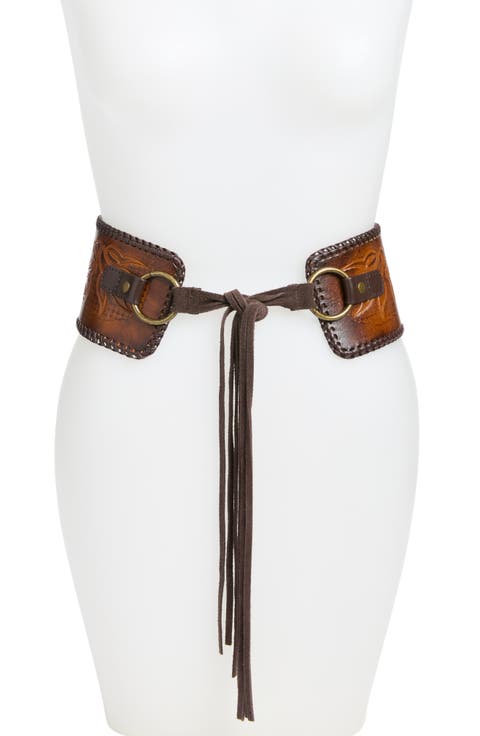 x Stetson The Tooled Corset Belt