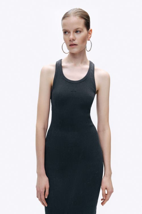 Nocturne Fitted Maxi Dress In Anthracite