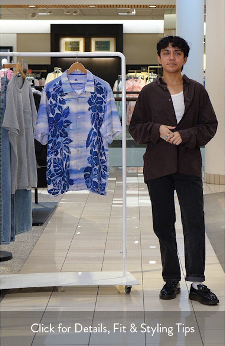Sapphire Shores Floral Silk Camp Shirt, sales video thumbnail