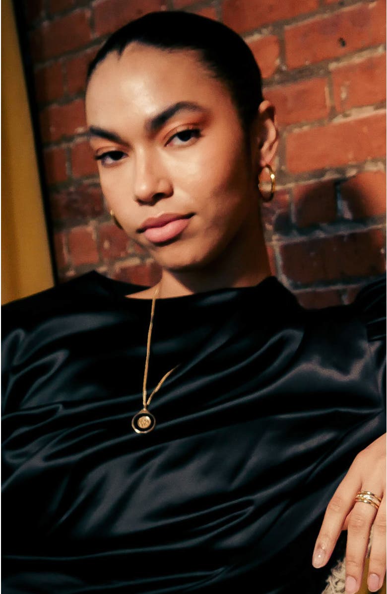 Gwen Beloti Love Letter Pendant Necklace, Alternate, color, Gold