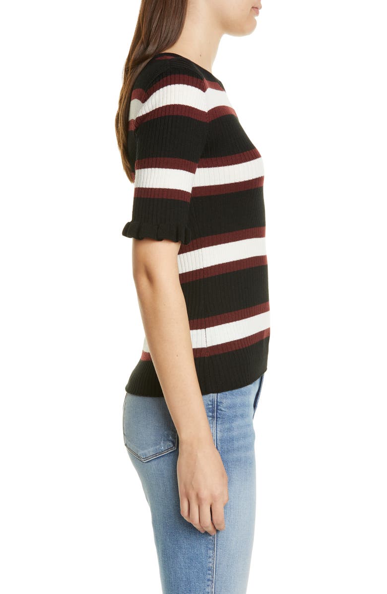 FRAME '70s Ruffle Cuff Wool Blend Sweater, Alternate, color,