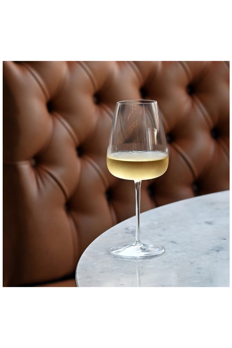 Talismano 15.25 oz. All Purpose White Wine Stems, Set of 4, Alternate, color, CLEAR
