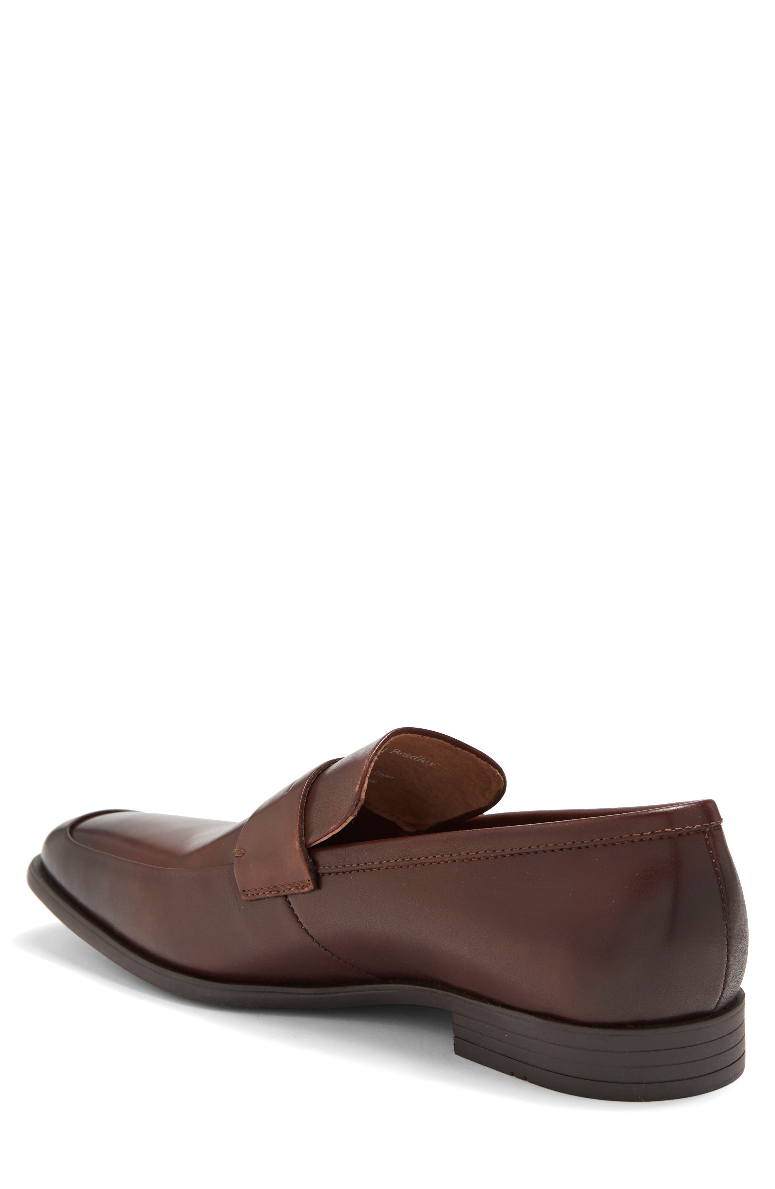 Rush by Gordon Rush Bradley Leather Penny Loafer, Alternate, color, Brandy