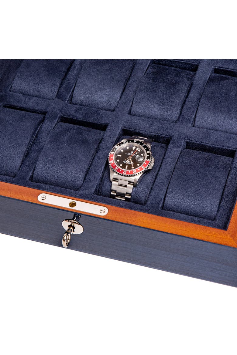 HERITAGE EIGHT WATCH BOX, Alternate, color, Navy