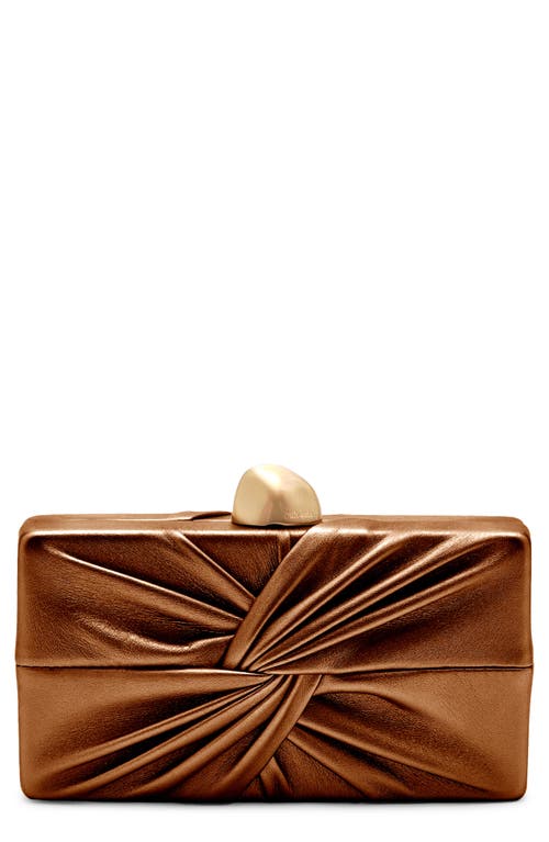 Cult Gaia Lisse Leather Clutch in Bronze at Nordstrom