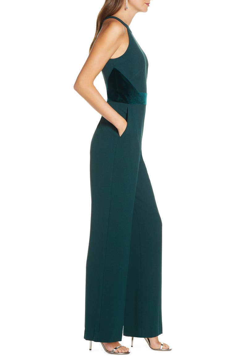 Halter Jumpsuit, Alternate, color, HUNTER