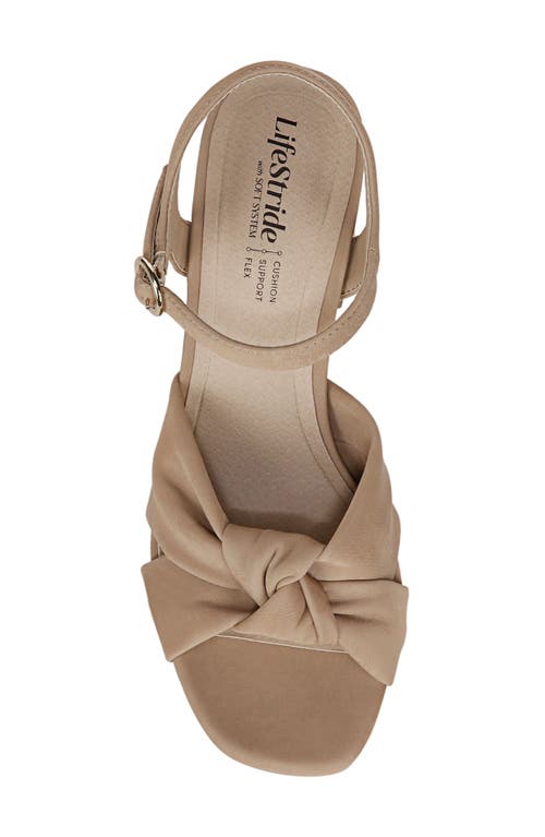 Shop Lifestride August Ankle Strap Platform Sandal In Tan